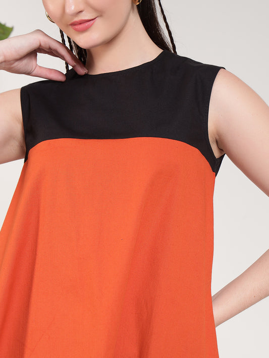 Black Embroidered Patch Work Women A-Line Dress