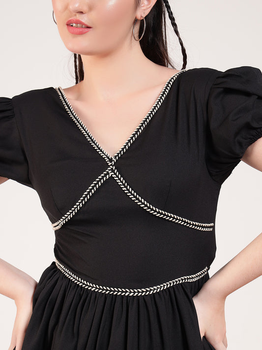 V-Neck Corset Style Women Dress