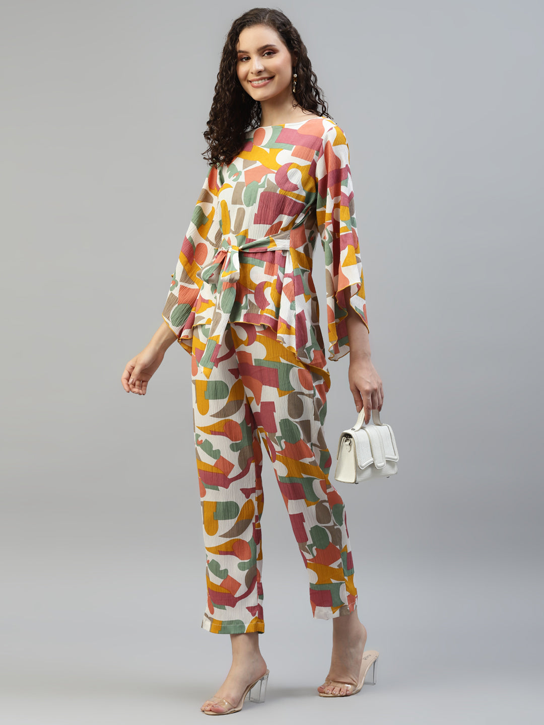 Abstract Printed Women'S Coord Set
