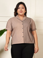 Cotton Women Formal Plus Size Shirt