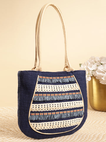 Boho Style Blue Tote Bag