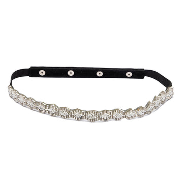 Women's White Embellished Belt