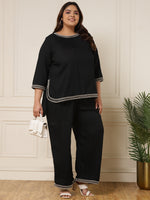 Women's Plus Size Black Co-Ord Set