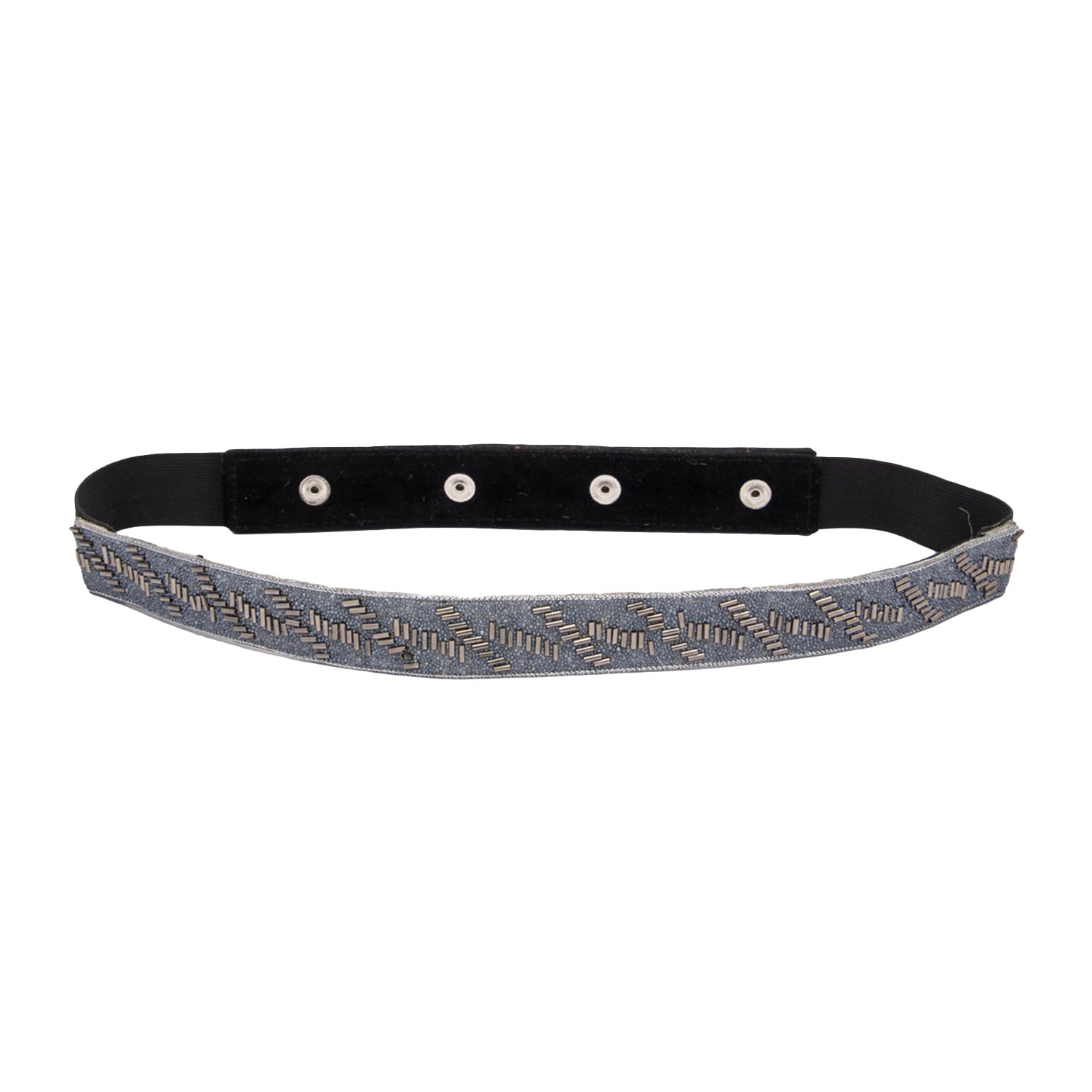 Women's Grey Embellished Belt