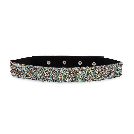 Women's Silver-Toned Embellished Belt