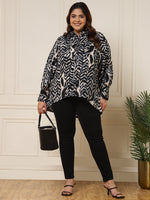Women's Plus Size Zebra Print Shirt