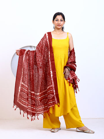 Women's Ethnic Print Silk Blend Dupatta