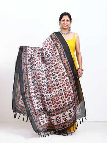 Women's Multi Printed Silk Blend Dupatta