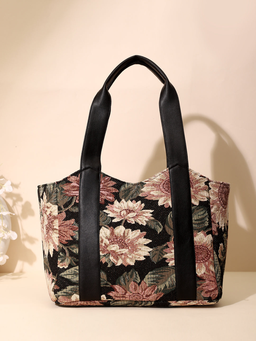 Printed Floral Handheld Bag