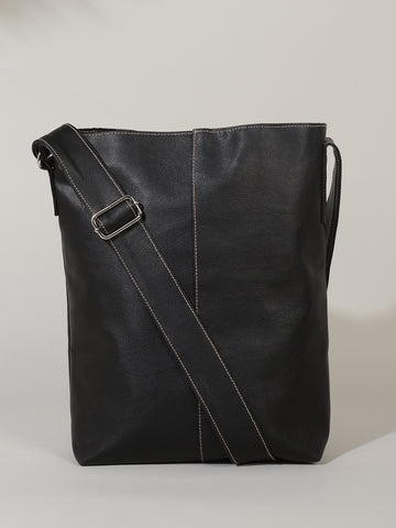 Black Handheld Bag with Adujstable Strap