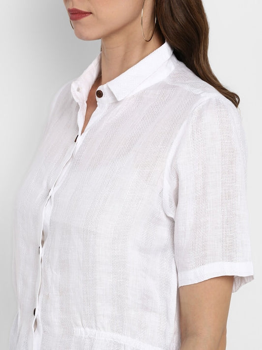 Women's Linen Button Closure Shirt