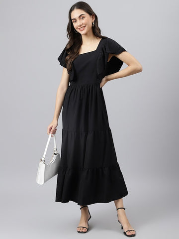 Black Long Tiered Dress