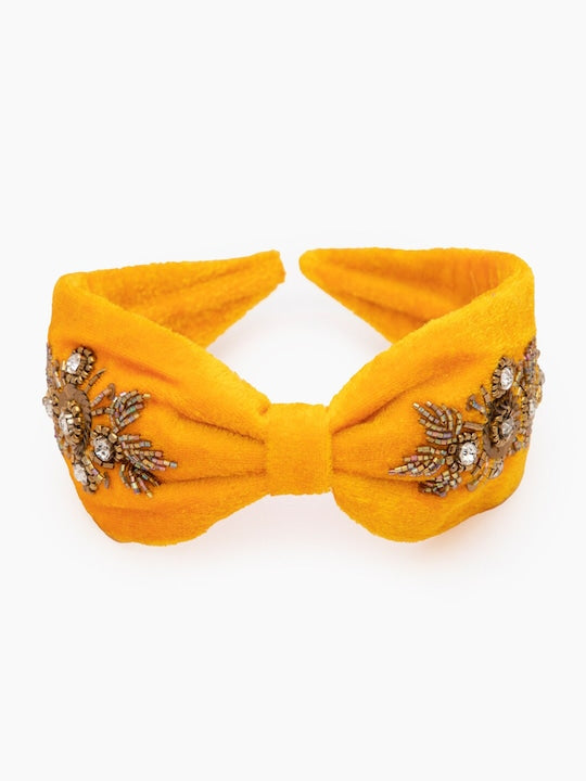 Women's Yellow Embellished Hairband