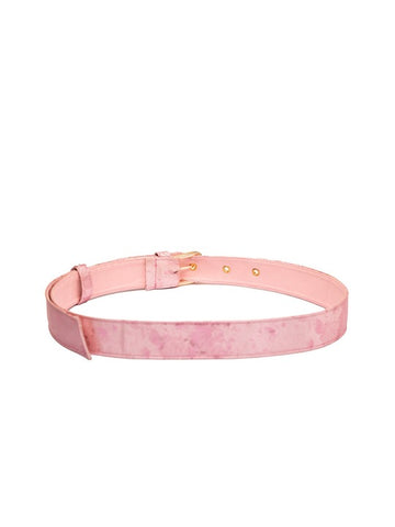 Women's Pink Textured PU Belt