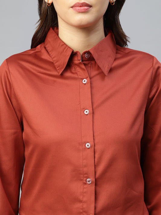 rust formal women shirt