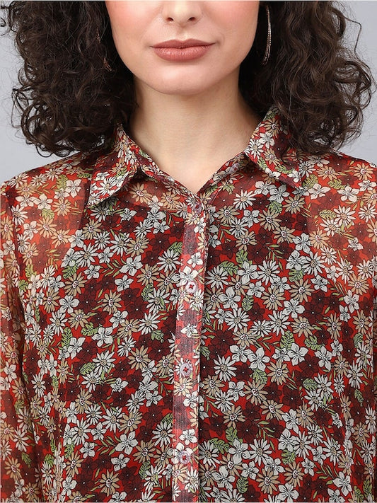 Floral Georgette Shirt