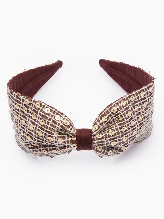 Women's Brown Sequined Hairband