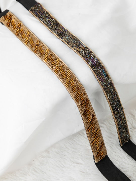Women's Pack of 2 Gold Embellished Belt