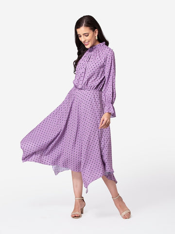 Lavender High-Low Dress
