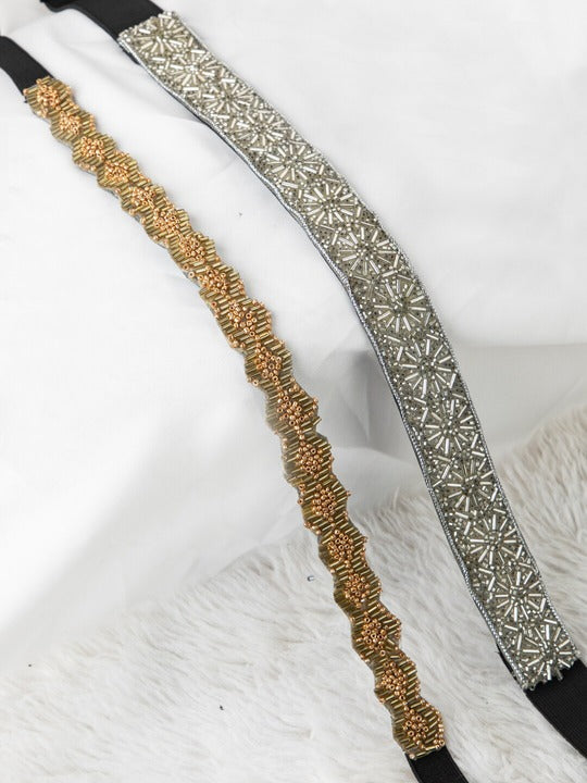 Set of 2 Women's Embellished Belt