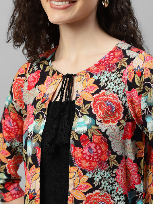 Women's Floral With Smocking Dress