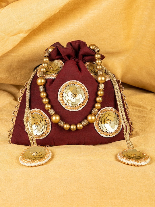 Royal Mahogany Potli Bag