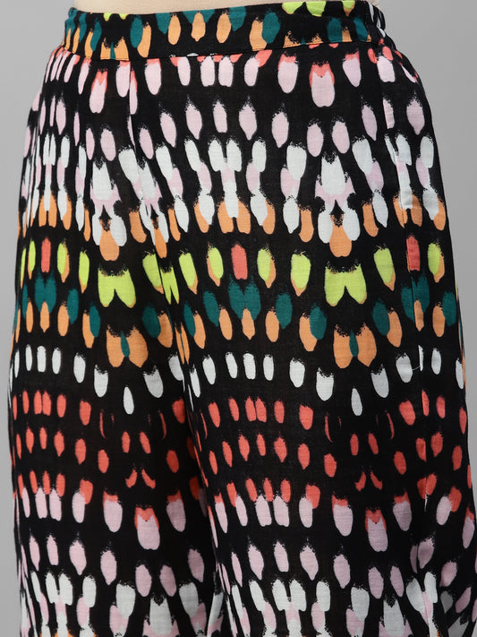 Abstract Printed With Multicolor Women's Co-Ord Set