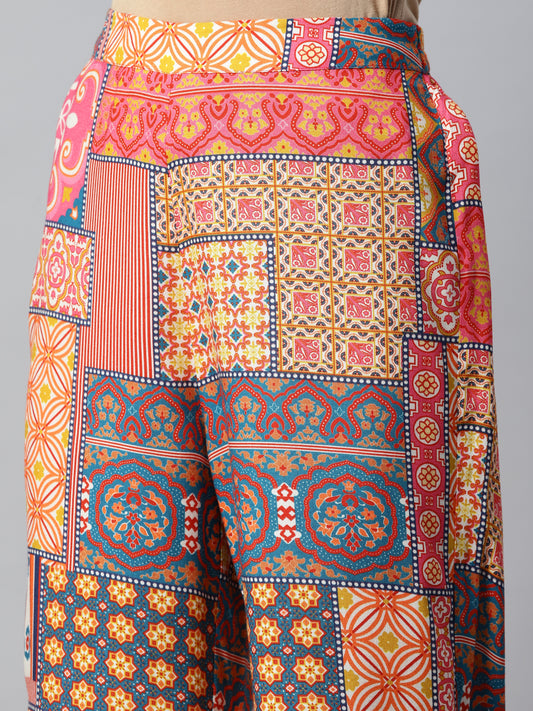 Multicolor With Geometrical Printed Co-Ord Set