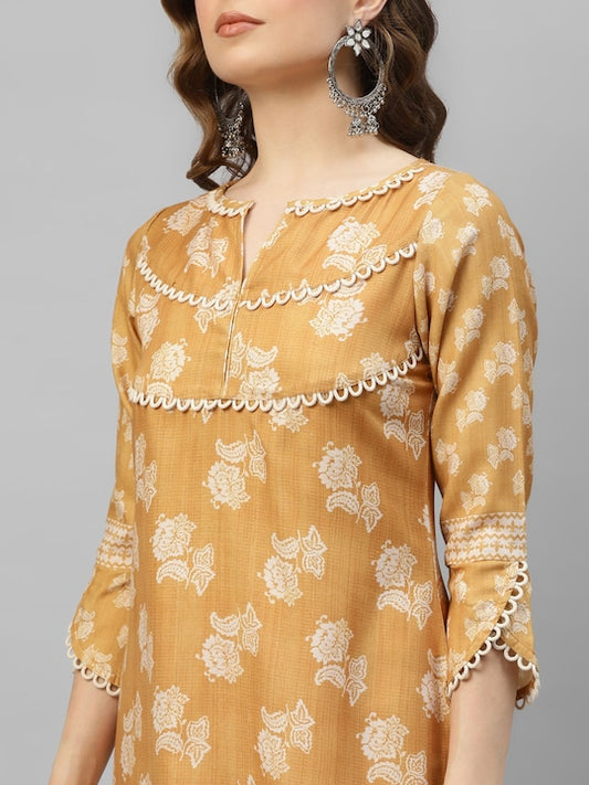 Women's Yoke Design Kurta Set With Dupatta