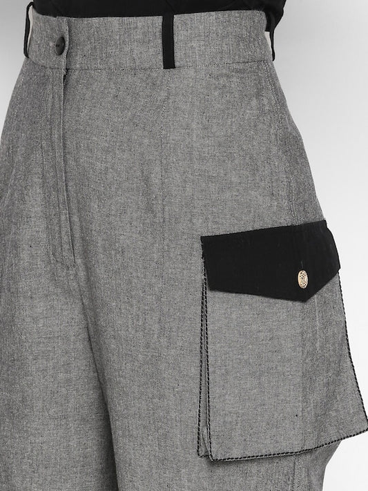 Women's Grey Parallel Trousers