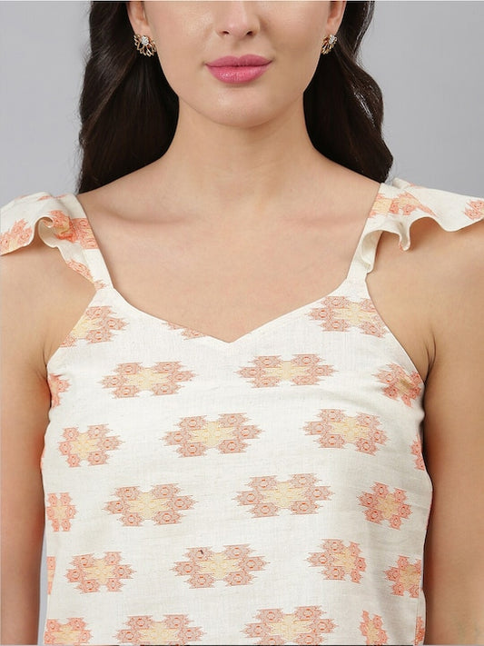 Frilled Strapped Crop Top
