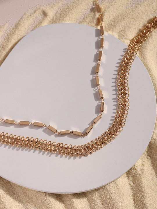 Rose Gold-Plated 2 Layered Necklace